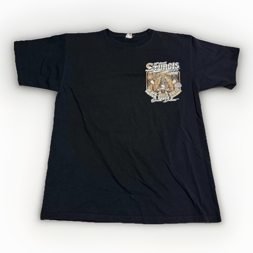 Sturgis 2014 74th‎ Annual Black Hills Rally Tee Black Mens Large